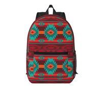 RRhgipp Sac à dos de voyage pour ordinateur portable Motif géométrique ethnique 43,2 cm Grand format école garçon fille femme homme d'affaires sac d'ordinateur cadeau