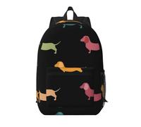 RRhgipp Sac à dos de voyage pour ordinateur portable Motif teckel mignon 43,2 cm Grand format école garçon fille femme homme d'affaires Cadeau
