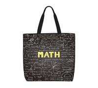 RRhgipp Sac fourre-tout en toile pliable pour l'école, les mathématiques, les courses, les courses, les courses