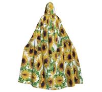 RRhgipp Sunflower.1 Cape à capuche longue cape faucheuse vampire sorcière carnaval Halloween magicien costume 147,3 cm