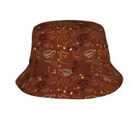 RRhgipp Tasses et haricots Courbes et Tourbillons Chapeau de soleil Printemps Plage Golf Pêche Amusant Vacances en plein air Hommes Femmes Chapeau de Soleil Randonnée Noir