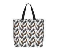 RRhgipp Trotting Sac fourre-tout en toile avec revêtement plat en forme de patte de retrievers Sac fourre-tout Sac à provisions Sac à provisions Sac en tissu pliable pour shopping Sac à main