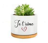 RRIGETEN Cadeau Copine Noel Je t'aime Cadeau Copain Pot De Fleur Cadeau pour Ma Femme Cadeau Mari Cadeau Amoureux Cadeau Amour Je t'aime Maman Papa Mamie Je t'aime Ma Soeur