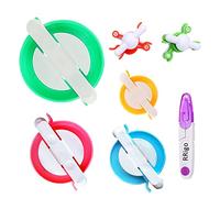 RRigo Pompom Makers, 4 Tailles de Tissage pour Fabriquer des Fabriquer Pompons Boule Maker Pattern Tricot Craft Tricot Outil Peluches Boule Tissage Weaver DIY + 1PCS Ciseaux(7)
