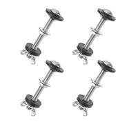 Rrina Lot de 4 boulons de réservoir de toilettes à cuvette M8 x 75 en acier inoxydable robuste avec écrou à vis (4 pièces)