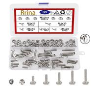 Rrina Lot de 80 Vis Coulissantes à Tête de Marteau avec Fente en T pour Tige Filetée, Vis de Serrage, Profil en Aluminium Standard Européen (Série M5-20)