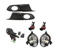 RRKBDQEL Antibrouillard Auto Pour VW Pour Jetta 6 Pour A6 MK6 11-2014 Phares Antibrouillard Phare LED Couvercle Lampe Pare-chocs Avant Gril Cadre Lunette Fil