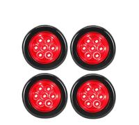 RRKBDQEL Arrière Feu Feu Arrière Rond 12V 2 Pouces 7 Feux Position Latéraux LED Lampe Signalisation Encastrée Pour Voiture Camion Remorque Tracteur Pick-up ATV Bus Camion Feux Arrière(4piece Red)