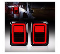 RRKBDQEL Arrière Feu Feux Arrière LED Lentille Fumée Pour Jeep Pour Wrangler 2007-2017 JK JKU Avec Feu De Secours, Clignotant Inversé, Ensemble Feux Stationnement Feux Arrière(Europe Version)