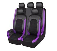 RRKBDQEL pour Kia Tous Les Modèles pour Rio pour Sportage pour Cerato K2 K3 K4 K5 pour Carnaval Voiture-Style Respirant Maille Tissu Épissage Cuir PU Auto Housse Siege Couvres(5 Seat Black Purple)