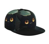 RRKDOY Doubtful Cat Head Textile Prints Casquette de baseball pour adulte Taille unique Style classique pour homme et femme Noir