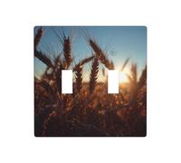 RRKDOY Ears of wheat in the sun Impression textile Panneau mural décoratif pour interrupteur Convient pour les zones résidentielles et commerciales 11,4 x 11,4 cm