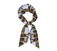 RRKDOY Funny Donkeys Picture Foulard en satin pour femme Noir Taille unique