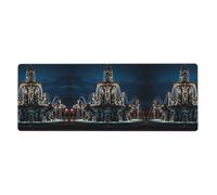 RRKDOY Magnifique tapis de souris de jeu XXL à motif de fontaine, tapis de souris long et étendu, tapis de souris en caoutchouc antidérapant, bords cousus, tapis fin 80 x 30 x 0,3 cm