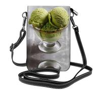 RRKDOY Matcha Ice Cream Picture Sac à bandoulière pour téléphone portable, petit portefeuille pour femme, un cadeau pratique adapté pour les sorties, l'exercice et le shopping