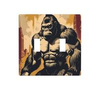 RRKDOY Panneau mural décoratif imprimé King Kong pour interrupteur - Convient pour les zones résidentielles et commerciales - 11,4 x 11,4 cm