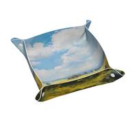 Rrkdoy Plateau de rangement en cuir imprimé Vaches On The Ranch de qualité moyenne en PVC double face pour un rangement et une organisation pratiques