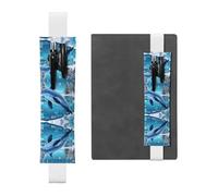 RRKDOY Porte-stylo en cuir avec inscription « Winter the dauphin » pour journaux, agendas, planificateurs - Pochette à sangle réglable