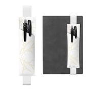 RRKDOY Porte-stylo en cuir, marque-page, imprimé foudre violent, pour journaux, agendas, planificateurs - Pochette à sangle réglable, blanc, Taille unique