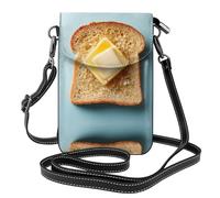 RRKDOY Sac à bandoulière avec image de beurre sur le pain, sac pour téléphone portable, petit portefeuille pour femme, un cadeau pratique adapté pour les sorties, l'exercice et le shopping