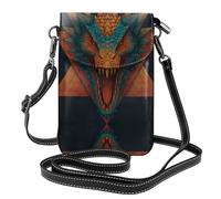 RRKDOY Sac à bandoulière avec image de tête de dinosaure féroce, sac pour téléphone portable, petit portefeuille pour femme, un cadeau pratique adapté pour les sorties, l'exercice et le shopping