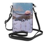 RRKDOY Snow Lingzhi on the Snowy Plains Picture Sac à bandoulière pour téléphone portable, petit portefeuille pour femme, un cadeau pratique adapté pour les sorties, l'exercice et le shopping