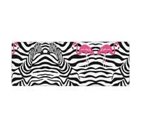 RRKDOY Tapis de souris de jeu motif zèbre abstrait XXL Grand tapis de souris long et étendu Tapis de souris en caoutchouc antidérapant Bords cousus Tapis fin 80 x 30 x 0,3 cm