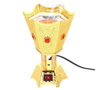 Rrlihjgu 17 CM Encensoir Électrique De Table De Style Moyen-Oriental,Encensoir ÉLectrique en MéTal pour Maison ÉGlise,avec Prise pour Yoga, Spa, Aromathérapie Et Décoration De Maison De Bureau