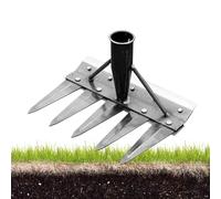 Rrlihjgu 2025 Râteau de désherbage de jardin en acier au carbone, 2/3/4/5/6/7 dents Rake 2.0, The Heavy Duty Irons Wedings Rakes, racloir de crampon en fer pour décevoir, jardiner et desserrer la cour