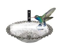 Rrlihjgu Baignoire d'oiseaux en Plein air, Bain d'oiseaux à l'extérieur, 9 Pouces de Bol de Bain d'oiseau de Jardin monté Arbre, Flower Animals Feeder, Basin Transparent étanche aux intempéries pour