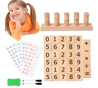 Rrlihjgu Blocs de comptage de mathématiques en bois, jouets manipulateurs de mathématiques - Jeu éducatif de comptage de manipulateurs mathématiques, jouet d'apprentissage des mathématiques de et
