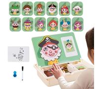 Rrlihjgu Boîte à Puzzle Magnétique,Puzzle d'image À Associer pour Tout-Petits - Activités Créatives pour Voyage avec Coffret de Transport pour Garçons Filles Crèche Maternelle