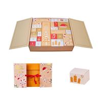Rrlihjgu Boîte de l'Avent de Noël - Calendrier 2025 pliable 24 jours Boîte vide pour adultes - Coffret artisanal décoration maison, salle à manger, étagère, chambre, table célébration, anniversaire