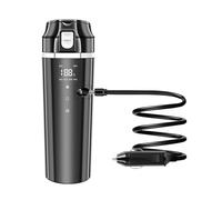 Rrlihjgu Bouilloire chauffe-eau pour voiture, tasse chauffante portable pour voiture | Bouilloire électrique de chauffage pour voiture de 500 ml, réglages de température flexibles du chauffage