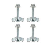 Rrlihjgu Boulons de rail en L, accessoire de goujon fileté avec double languette pour rail en L - Jeu de 4 pièces de matériel de fixation pour camionnette, pickup avion, SUV, remorque, contrôle