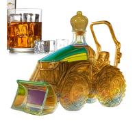 Rrlihjgu Bouteille de liqueur - Bouteille de vodka en forme de tracteur | en verre pour stockage et décoration de carafe pour hommes, femmes, bar, famille, vitrine, amateurs de boissons
