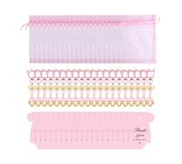 Rrlihjgu Cadeaux d'invités pour baby shower, cadeaux de fête pour baby shower, cadeaux de baptême rose avec carte de remerciement, pendentif ange créatif pour fête prénatale, anniversaire, mariage