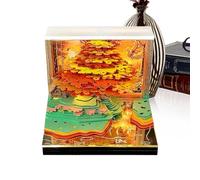 Rrlihjgu Calendrier 3D de bureau | Calendrier d'art en papier 52 semaines 2026 | Bloc-notes décoratif pour planification d'événements | Pour maison, bureau, école, Noël