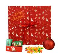 Rrlihjgu Calendrier de compte à rebours de Noël, décoration de maison vide pour 24 jours | Calendrier décoratif Joyeux Noël - Pour bonbons, chocolat, jouets, snacks de Noël pour enfants