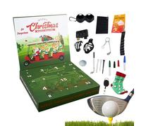 Rrlihjgu Calendrier de compte à rebours pour Noël - Décorations de l'Avent 2025 de l'Avent de golf, décorations de Noël pour balles de sport - Pour anniversaire, étagère intérieure