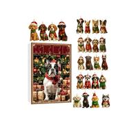 Rrlihjgu Calendrier De L Avent Chien Décoratif - Décor En Acrylique 2D 24 Jours Mignon | Calendrier De Décompte De Pour | Pour Anniversaire Fête Bureaux Maison Arbre École
