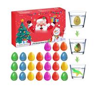 Rrlihjgu Calendrier de l'Avent, calendrier de vacances de Noël 24 jours, compte à rebours - Avec figurines d'animaux et œufs comme remplissage de bottes de Saint-Nicolas, pour la maison, l'école, les
