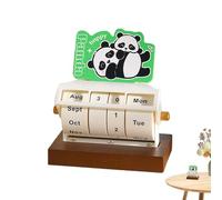 Rrlihjgu Calendrier perpétuel rotatif, calendrier perpétuel de bureau rotatif - Calendrier de menuisier avec roues en bois | Calendrier perpétuel de bureau Planification quotidienne, hebdomadaire et