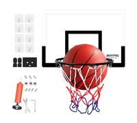 Rrlihjgu Cerceau de basket-ball pour enfants, anneau de basket-ball intérieur pour enfants, petit anneau de basket-ball avec balle et pompe - Pas de jouets de sport perforés avec bord d'échappement