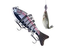 Rrlihjgu Crankbaits Appât multi-articulation avec crochet artificiel pour poisson-chat coloré 10 cm Accessoires pour ordinateur portable pour toutes les couches d'eau