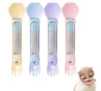 Rrlihjgu Cuillère pour Animaux de Compagnie, cuillères pour Chat pour Nourriture Humide | 4X Distributeur de Nourriture Portable mangeoire pour Chat | Mangeoire à bâton pour Chat, cuillère