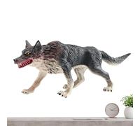 Rrlihjgu Décoration de Table de Loup, Jouet de Loup | Jouets d'animaux réalistes Multi-usages pour, Sculptures décoratives exquises, Figurines Noires pour collectionneurs, Amateurs de