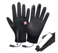 Rrlihjgu Doublures de gants chauffants, gants chauffants électriques fins pour homme et femme, gants de ski chauffants à batterie électrique, gants chauffants étanches pour écran tactile pour le
