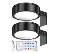 Rrlihjgu Éclairage Pour Les Cadres Muraux - Paire de Lampes d'Art USB Rechargeable - Télécommande Magnétique Lumière Dimmable 3 Couleurs Pour Hôtel Musée Théâtre Chambre à Coucher Salle De Séjour