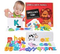 Rrlihjgu Écriture de cartes flash d'orthographe, jeux d'orthographe de jouets éducatifs de mots | Jeux d'orthographe de mots qui peuvent être nettoyés, cartes flash avec jouets